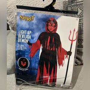 Spirit Light-Up Devilish Demon Kids Costume - Red and Black